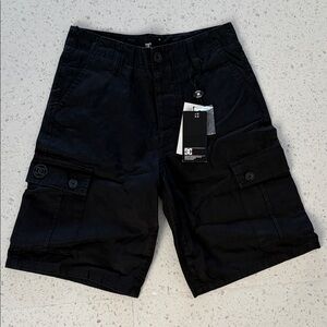 DC Boys Black Cargo Shorts Size 25 NWT